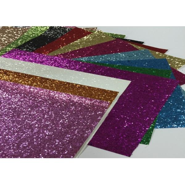 Eco Friendly Craft A4 Size Pu Glitter Fabric Sheet Metallic Glitter Fabric