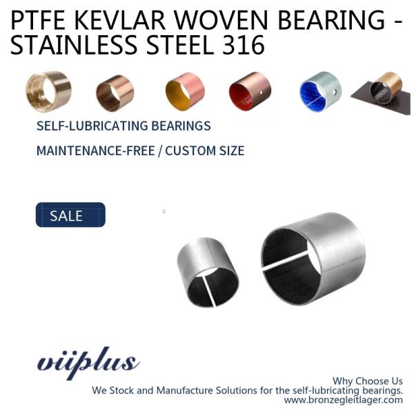 Kevlar Woven Bearing Valve Bushing Made Of Stainless Steel 316