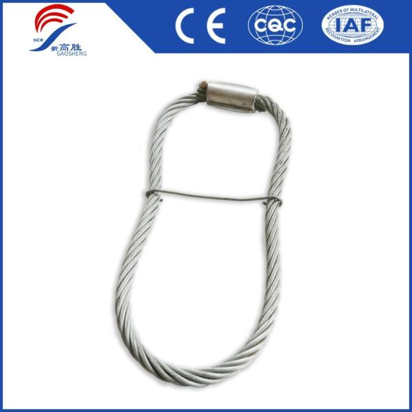 High Carbon Steel Galvanized Wire Rope Sling with 7.0mm Diameter for Precast Concrete Lifting Cable Assembly