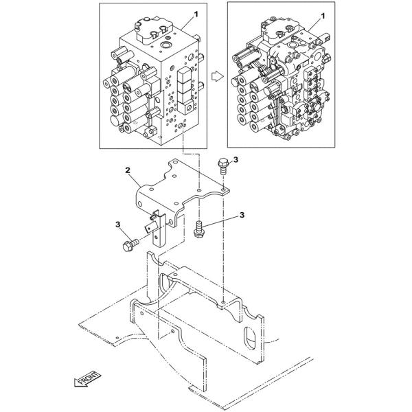 SH200A5 CX210B Excavator Main Control Valve Hydraulic Main Valve For Kobelco KRJ10315