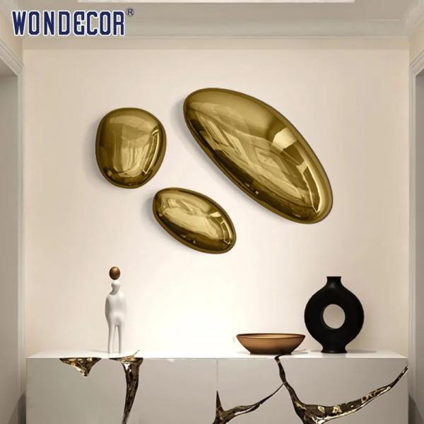 Абстрактная скульптура отделки стен нержавеющей стали лобби гостиницы булыжника