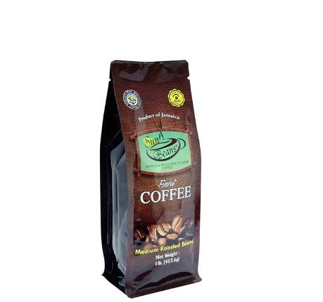 Food Grade Laminated Material PET Side Gusset Custom Logo Zipper Bag For Coffee Packing