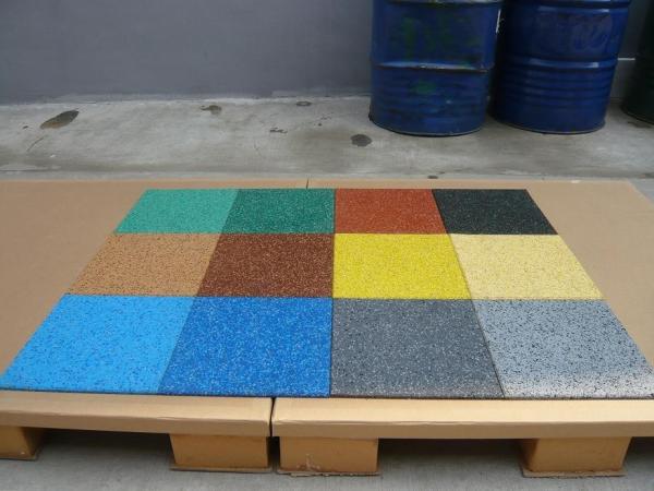 Breathable Sports Floor Tiles Blue Gym Floor Carpet Tiles 500X500X20mm