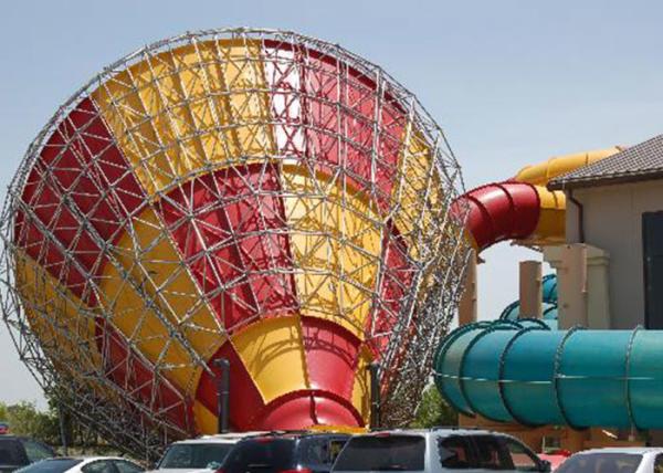 Waterpark Tornado Slide Tube For 4 Person Fiberglass Tornado Ride