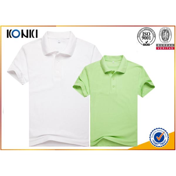 Men Colorful Custom Polo Shirt With Heat Transfer / Silk Screen Print Logo