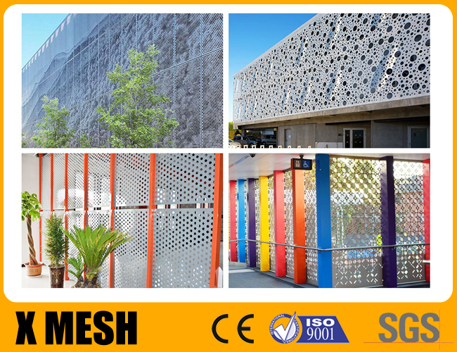 Прямоугольное круглое отверстие пефорировало металл Mesh1220x2440mm