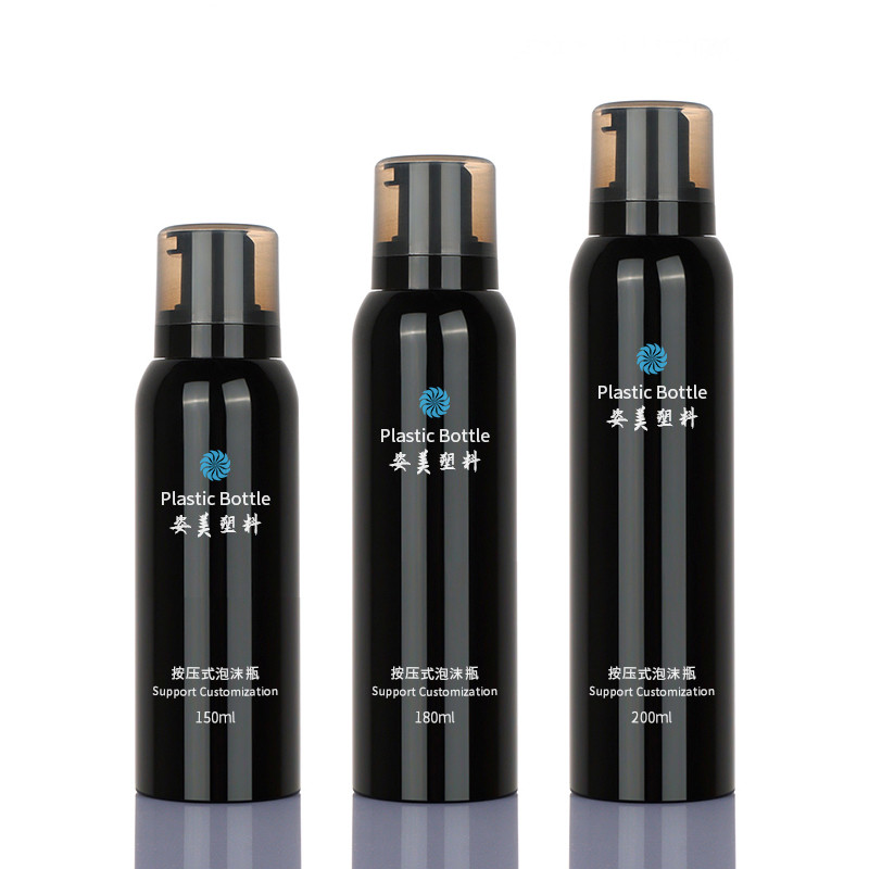 ЛЮБИМЕЦ 180ml 200ml цилиндра упаковывая черный насос бутылки распределителя мыла пены безвоздушный