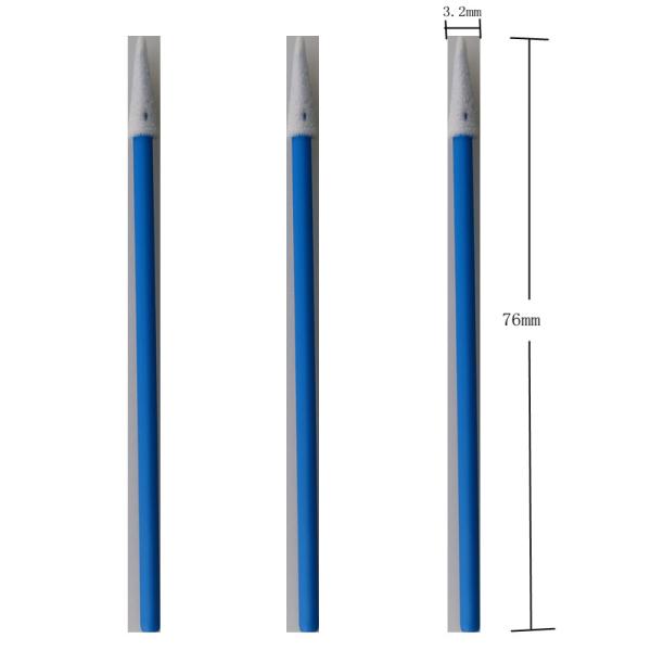 76mm Plastic Stick Micro Pointed Foam Cleaning Swabs For Cleanroom