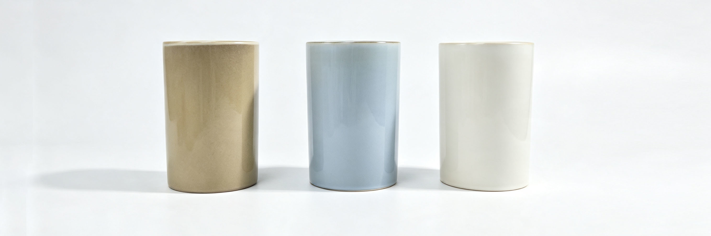 3 Pack Minimalist Neutral Ceramic Storage Crocks
