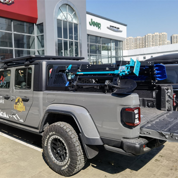 Silver Black Placement Trunk Mount Thorax Bed Rack System for Toyota Full-Size Truck Bed