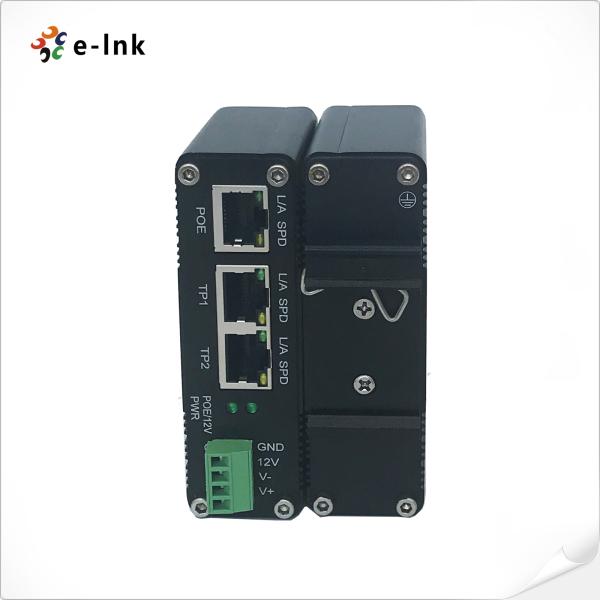 12VDC вывело наружу промышленный Splitter IEEE802.3af/at PoE с функцией переключателя PoE 2 портов