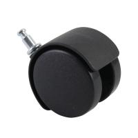 Mobiliário certificado branco / preto roda de roda de plástico com rodas de nylon