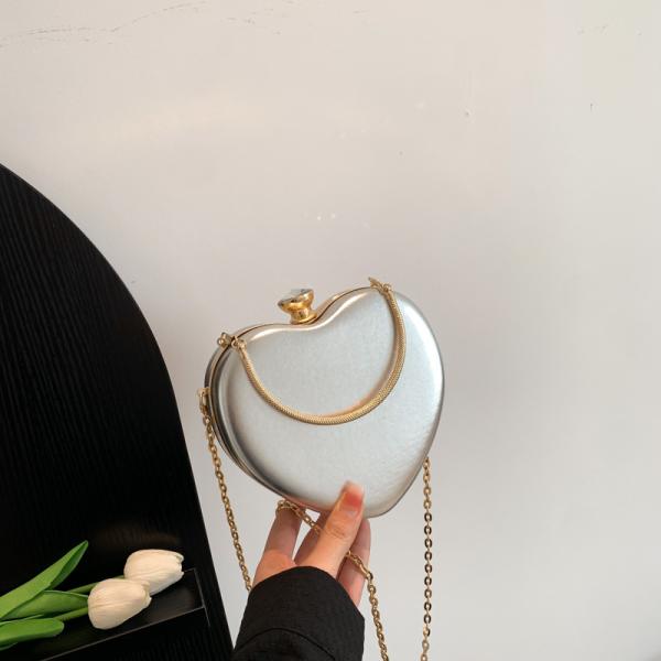 Литературный рисунок в форме сердца цепочка женские сумочки 2024 роскошь для модных женщин