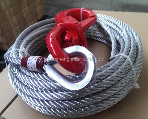Assemblage d'élingue en câble d'acier 6x36+PP Construction ASTM Galvanisé