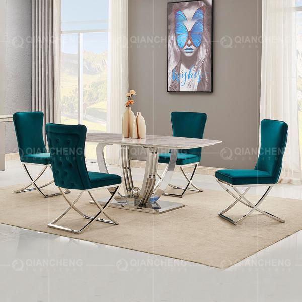 O restaurante superior de mármore de Qiancheng 200x100x75cm apresenta o quadro de pouco peso liso dos SS