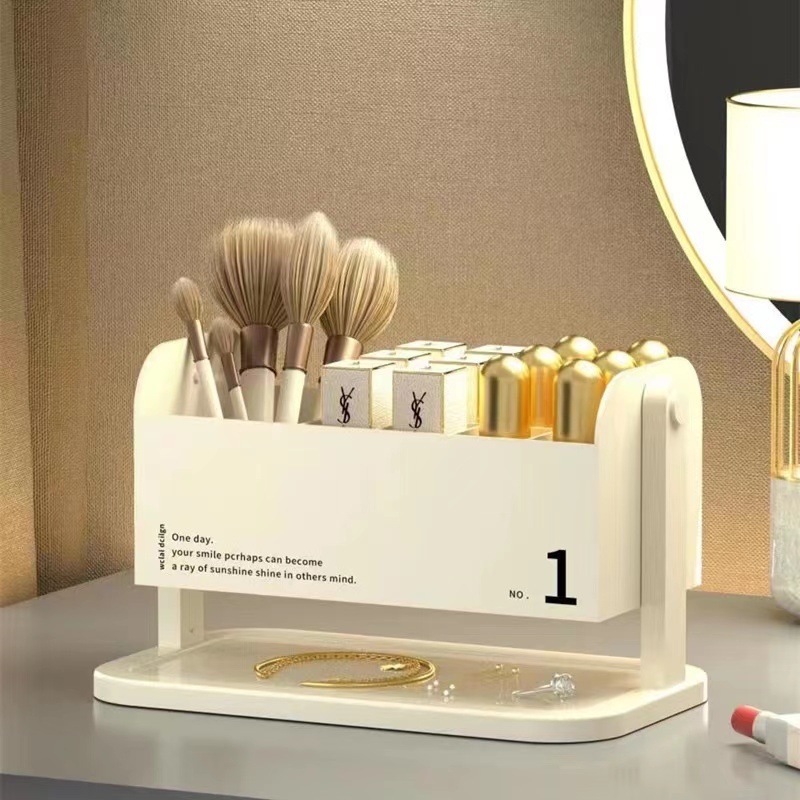 Lipstick Compartment Storage case Transparent Acrylic Makeup Brush Storage case Desktop High-end Cosmetics Storage Rack