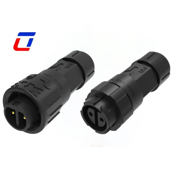 2 Pin Circular Power Cable Connector M16 Waterproof Quick Disconnect IP67 Connectors