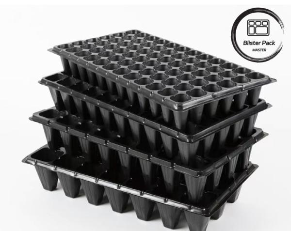 Telas de sementeira de plástico de 72 buracos para criação de sementes Telas de cultivo de plantas de interior ecológicas