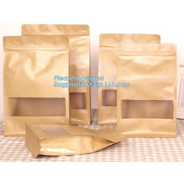 Food grade kraft paper aluminum foil Zip lockkk bag, packing cereals,condiments,candies,teas,nuts,snack,food packaging pac