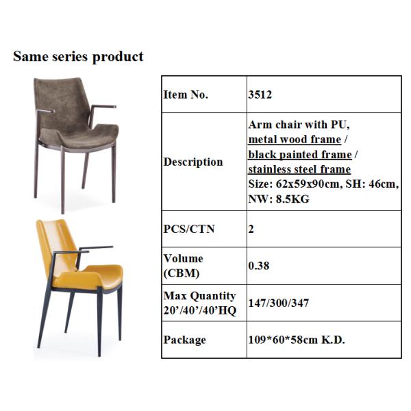 Stainless Steel Modern 90cm Contemporary Metal Dining Chairs