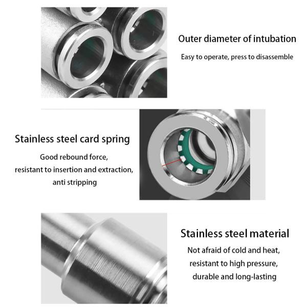SMC KQG2U04-00 U-Shaped Quick Connector Stainless Steel Pneumatic Fittings