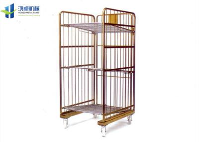 Collapsible Roll Container Trolley Portable Colorful Powder Coating Surface
