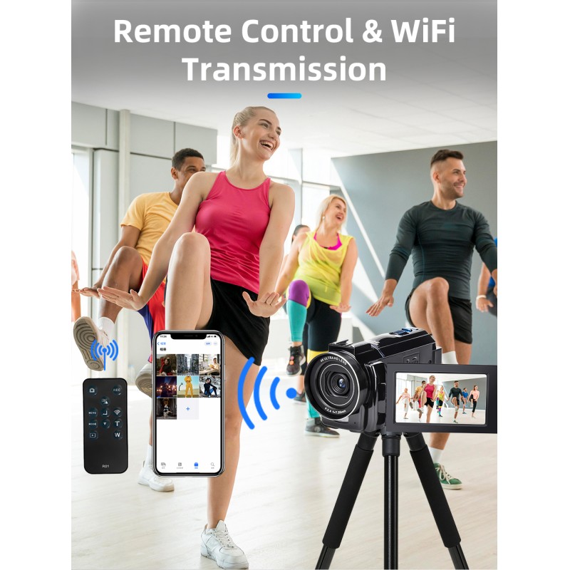 Professional 4K Digital Video Cameras Recorder with Wifi 48mp 16x Digital Zoom Camcorder Vlogging Camera for Youtube