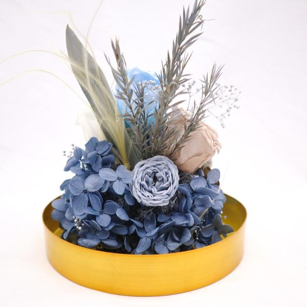 Durable Preserved Rose Glass Dome 100% Handmade Real Touch Natural Rose Dye