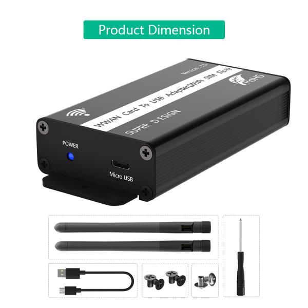NGFF(M.2) B-key Module To USB Adapter With SIM Card Slot For WWAN/LTE/4G Module Wireless Network Card Adapter