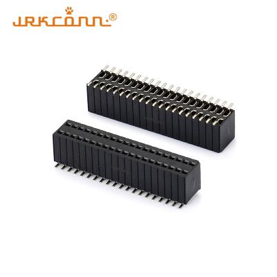 Connecteur à tête double rangée Connecteur à tête féminin Bootom Entrée PBT plastique