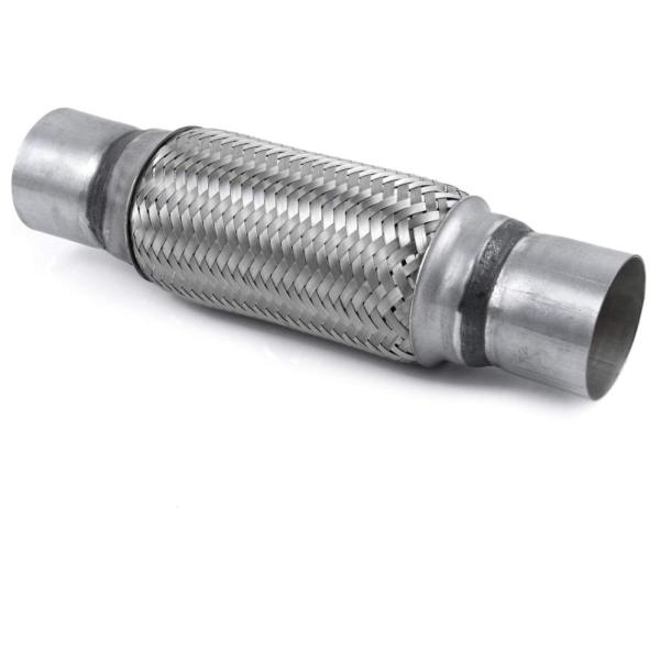 Heavy Duty Double 2.0x4x8 Braided Exhaust Flex Pipe With Ends Extensions