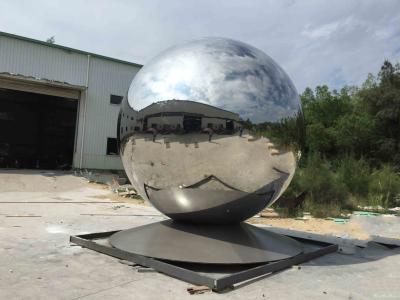 Projeto decorativo moderno da grande escultura de aço inoxidável exterior da bola
