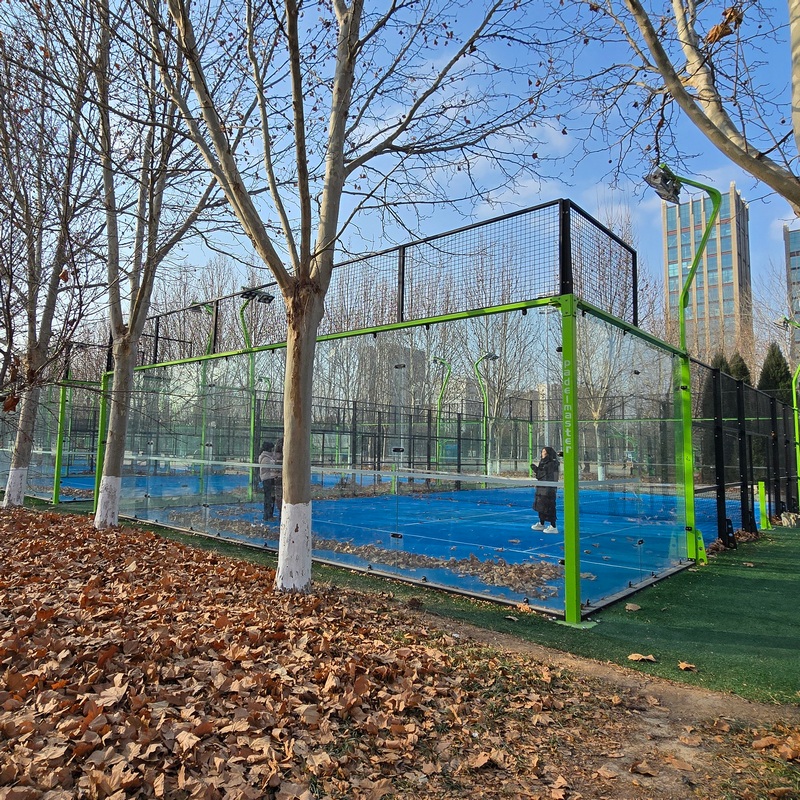 Outdoor Padel Tennis Court Combining Tempered Glass And Touch Welded Mesh Fence With Precision Laser Cut Steel Components For Performance
