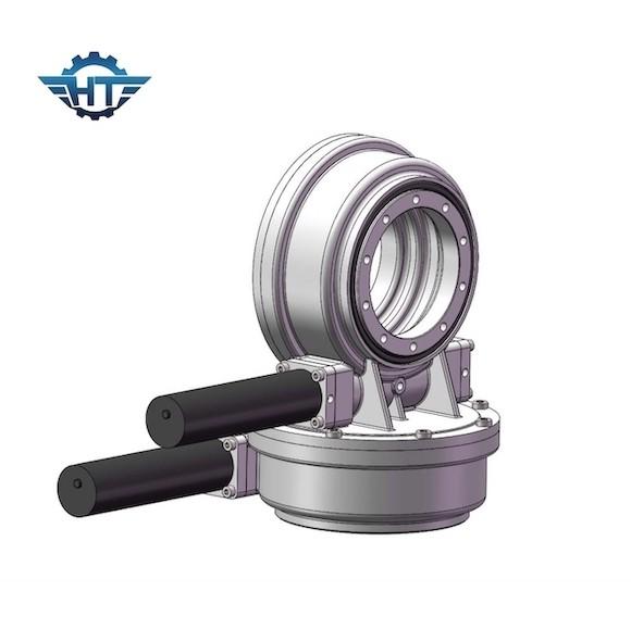 Helical Gear Enclosed Housing Dual Axis Slew Drive Model SDE21 With AC 380 Motor For Solar Tracker