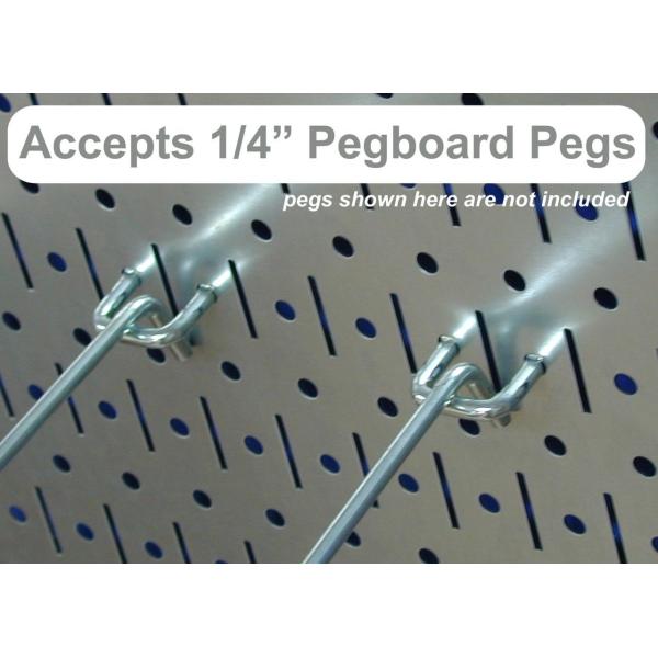 Retail Shops Galvanized Metal Pegboard Panel 32in x 16in Perfect for Organizing Tools