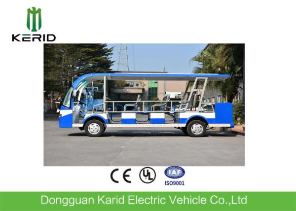 Battery Operated Electric Shuttle Bus / Electric Sightseeing Car 14 Passengers With 72V DC Motor