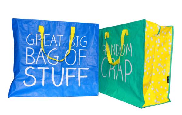 Portable 120gsm PP Woven Shopping Bags Full Zipper Matt Coated