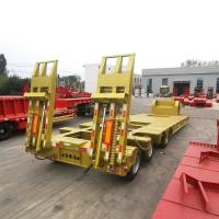 2-4 máquina escavadora Semi Trailer das cargas pesadas de Axle Truck Semi Trailer Steel
