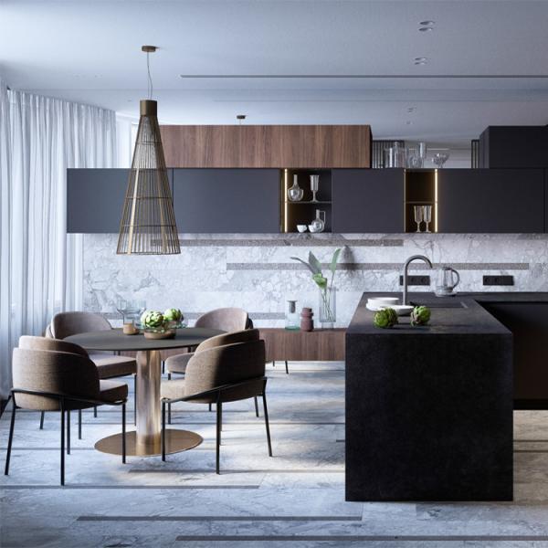 PVC Wooden Modular Kitchen Cabinets