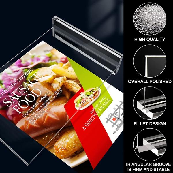 High quality Clear Table Menu Display Stand Desktop Display Stand Paper Holder Table Top Sign Holder Suitable for Restaurants