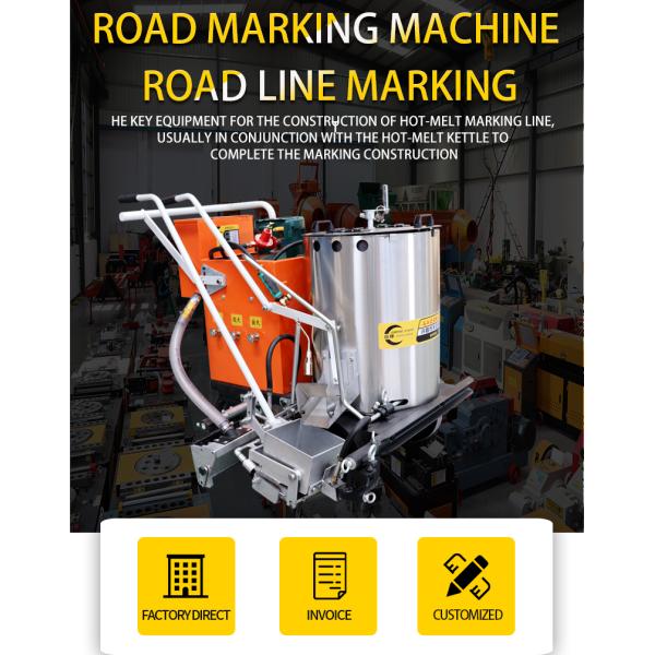 High Operating Efficiency Hand Pushed Road Marking Machine for Thermoplastic Coating