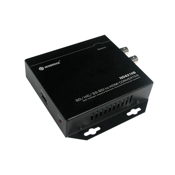 Portable SD / HD Fiber Optic Transceiver 12V DC Support 1080P With HDMI Port