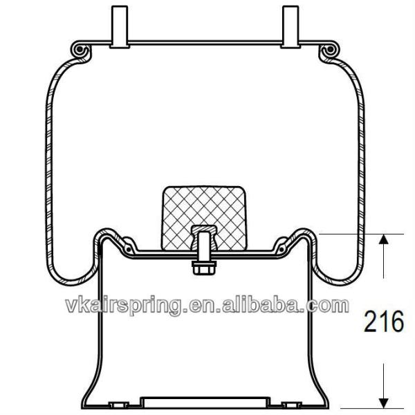 Sacos de borracha naturais 1R14-703 130522 3881-01K BPW 054294136 de 881M Trator Trailer Air