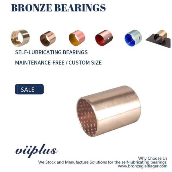 Wrapped Bronze Sleeve Bushings , Bronze Flange Bearing Size & Standard Tolerance