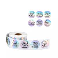Rond fait sur commande de Rose Gold Thank You Stickers pour des affaires/emballage