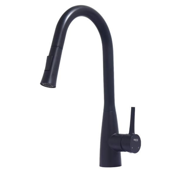 US Market Pull-Out Single Handle 2 Ways Mat Black Kitchen Faucet Pull Out Steel 304/316 Material Tap