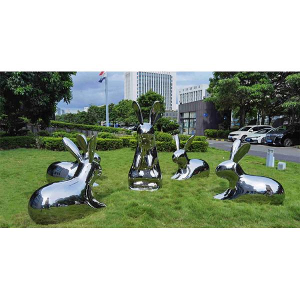 Animal Theme Mirrored Stainless Steel Sculpture 2m Outdoor Decor