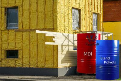 Opened-Cell Spray Polyurethane PU Foam  for Construction Insulation Raw Material