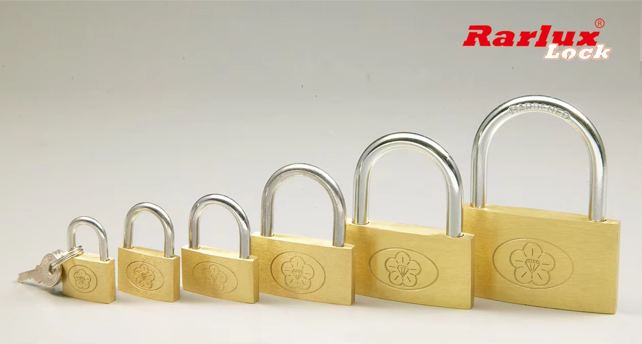 Rarlux New Arrival Solid Padlock Brass Body Brass Cylinder Thin Brass Padlock