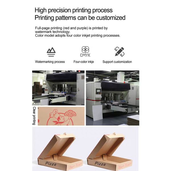 Printed Carton Corrugated Pizza Takeaway Box Container Packaging
